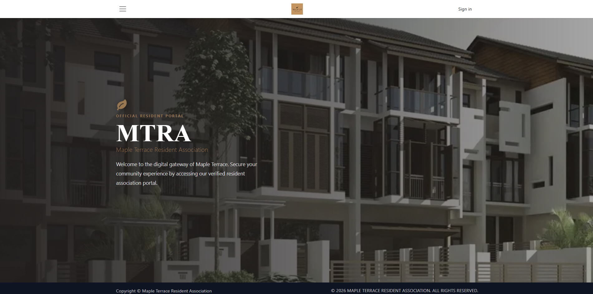 MTRA Resident Portal